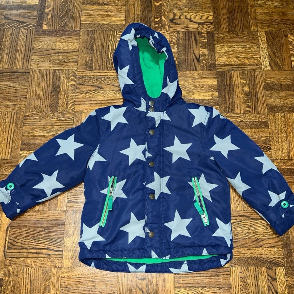 Mini Boden star winter coat size 4-5
